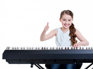Child playing piano