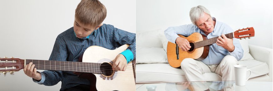 Old & Young Learning The Guitar